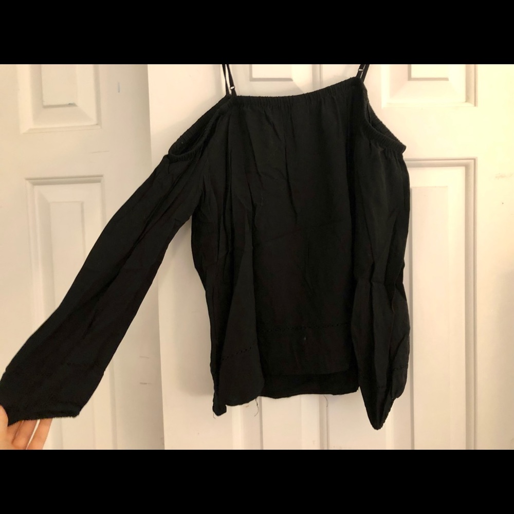 Off the shoulder black top